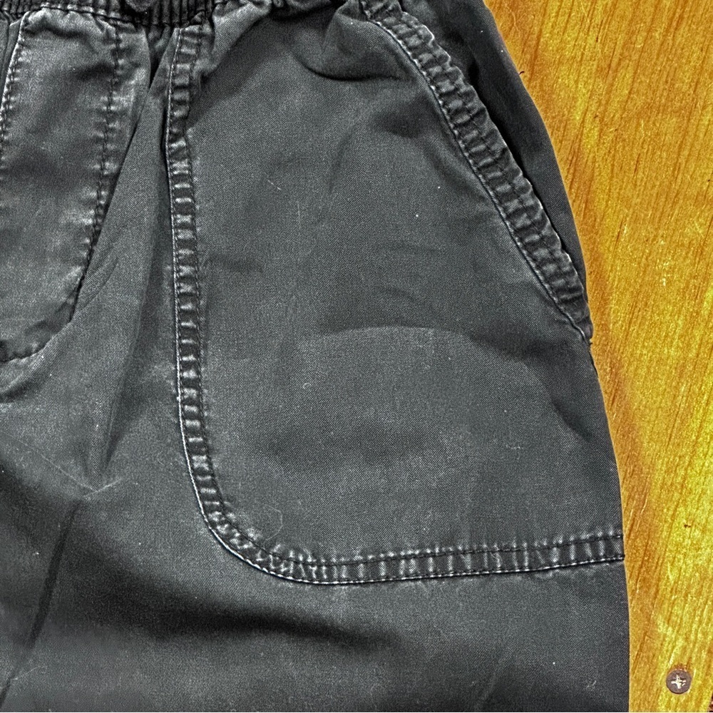 🌸 Circo Pull On Cotton Pants Reinforced Knee, Elastic Waist Black, XL / 16 - Picture 8 of 9